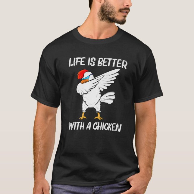 Camiseta Diseño de Pollo Guay para Hombres Mujeres Rooster  (Anverso)