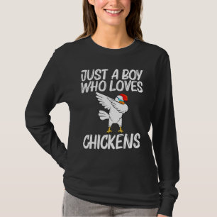 Camiseta Diseño de Pollos Guay para Niños Rooster Animal B