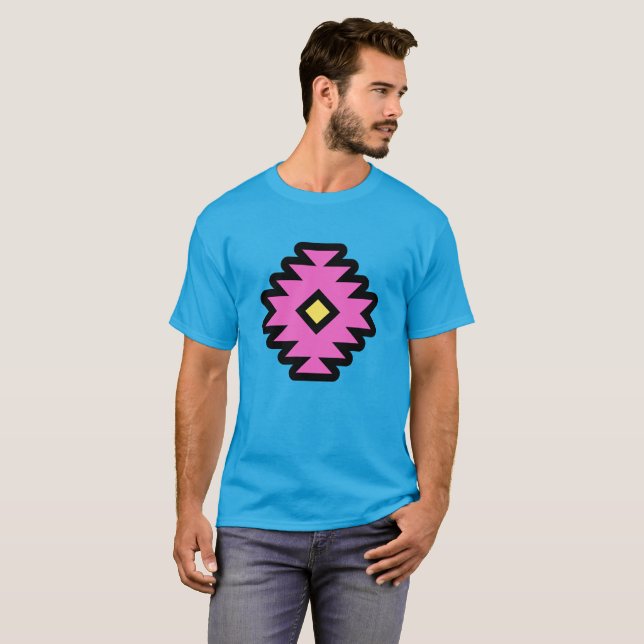 Camiseta Diseño de Pop-Art Geométrico Sudoeste (Anverso completo)