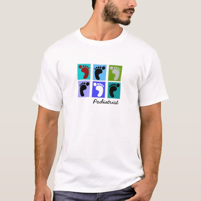Camiseta Diseño de Popart de los regalos del Podiatrist de (Anverso)