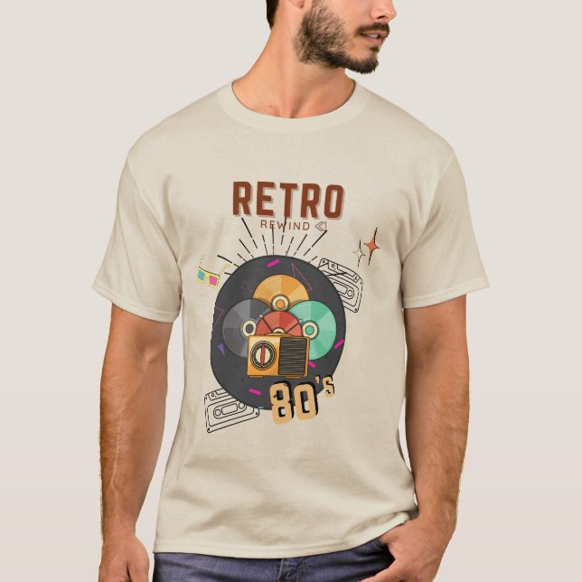 Camiseta Diseño de portada de CD de música Retro 80/90 (Anverso)