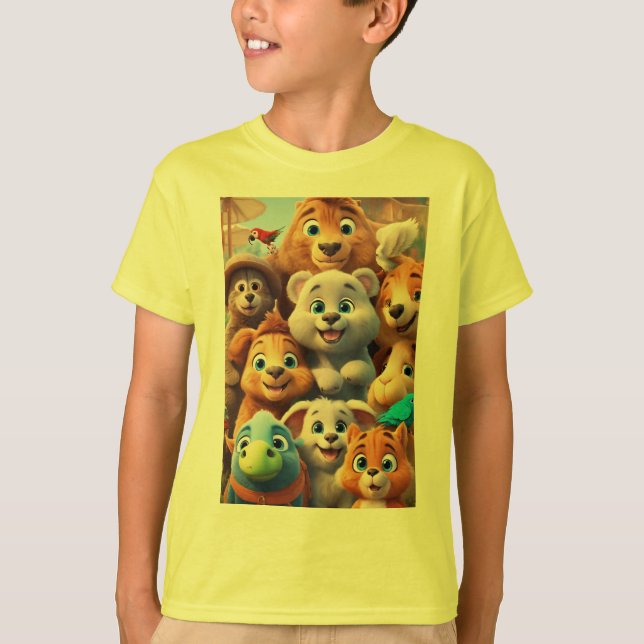Camiseta Diseño de portada de libros para animales Adorable (Anverso)