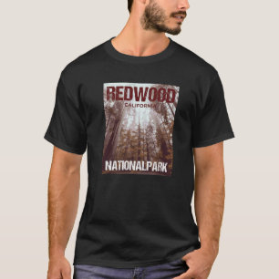 Camiseta Diseño de Posters del Parque Nacional Redwood Cali
