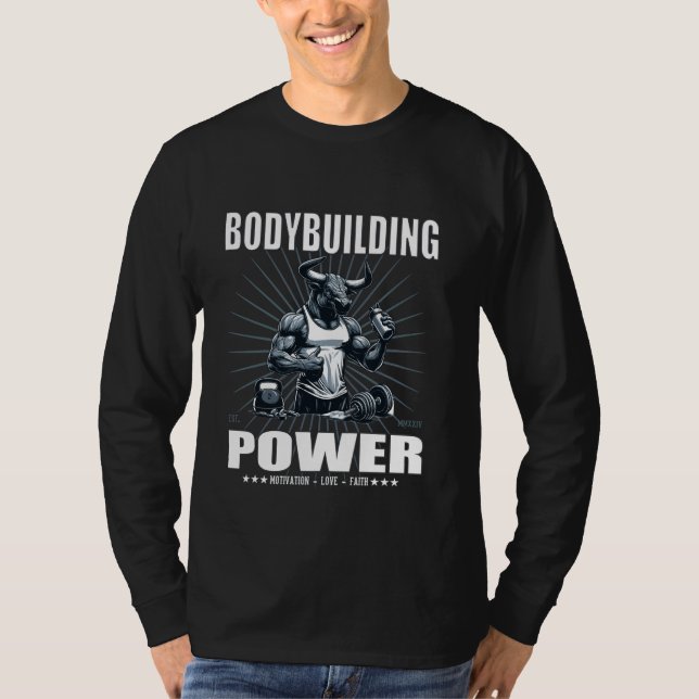 Camiseta Diseño de potencia para la construcción de cuerpos (Anverso)