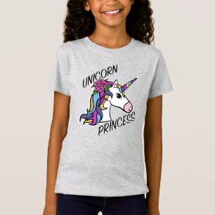 Camiseta Diseño de Princesa de Unicornio - Chicas Fine Jers
