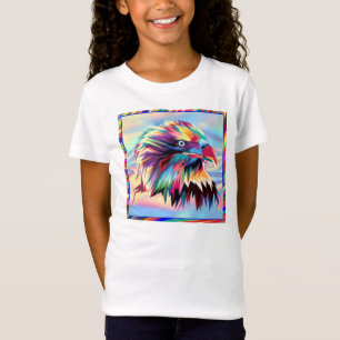 Camiseta Diseño de Prismático Geométrico de Águila Calva-80