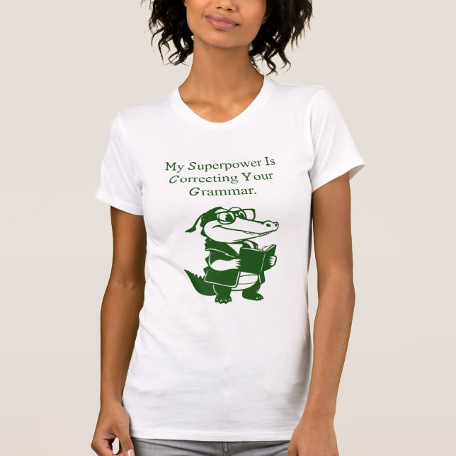 Camiseta Diseño de profesor de inglés divertido superpoder  (Anverso)