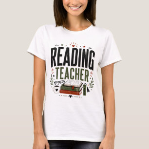 Camiseta Diseño de profesor de lectura amante de los libros