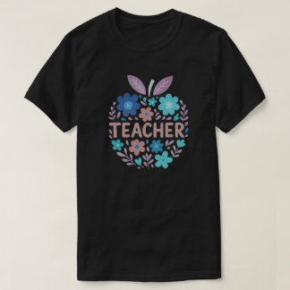 Camiseta Diseño de profesores de Apple Floral