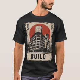 Camiseta Diseño de progreso de construcción de arquitectura