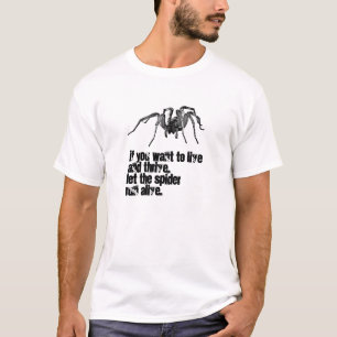 Camiseta diseño de proverbio cita araña