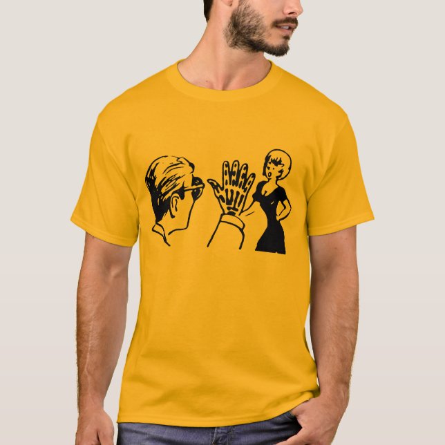 Camiseta Diseño de publicidad de rayos X retro (Anverso)