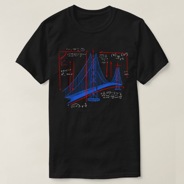 CAMISETA DISEÑO DE PUENTE DIBUJANDO LA PUERTA DE ORO DE SAN (Diseño del anverso)
