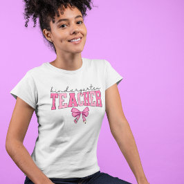 Camiseta Diseño de puentes rosados para profesor de guarder