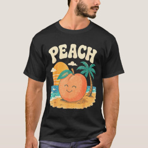 Camiseta Diseño de puesta de sol de frutas lindas retro de