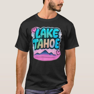 Camiseta Diseño de puesta de sol de montaña retro pastel La