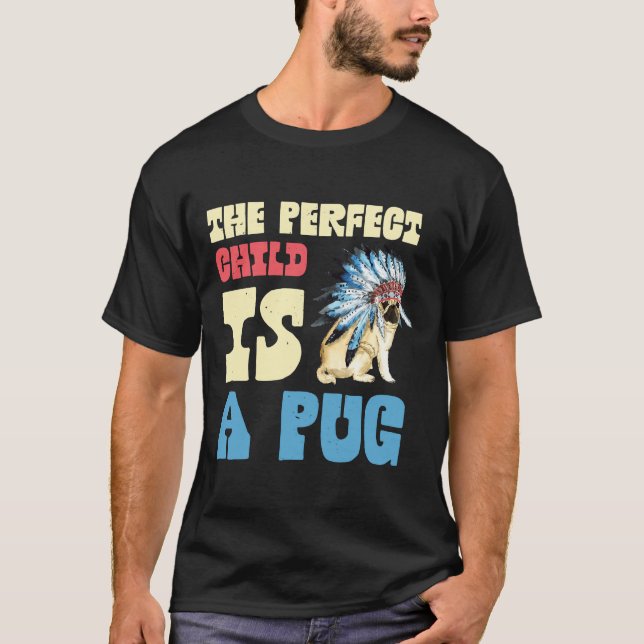 CAMISETA DISEÑO DE PUG ADORABLE 512 (Anverso)