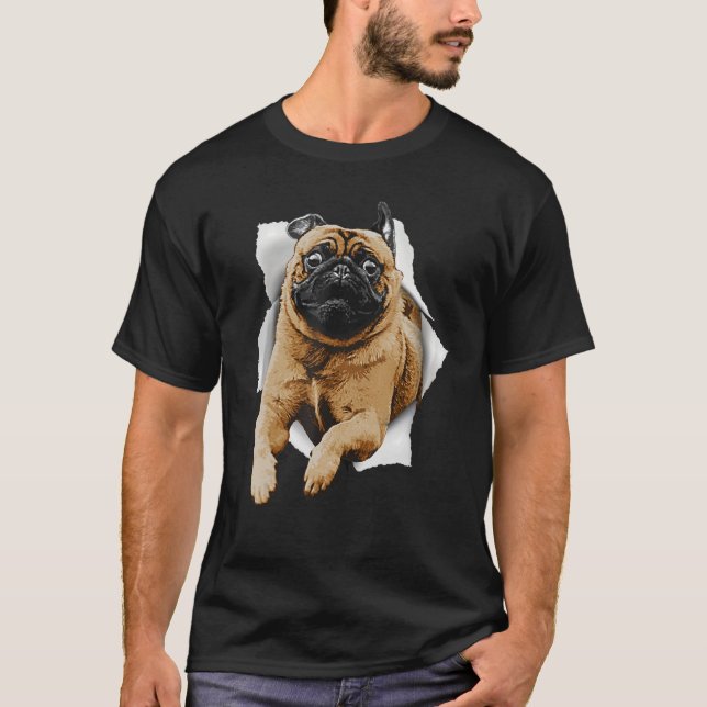 Camiseta Diseño De Pug Cuta Para Hombres Mujeres Niños Masc (Anverso)