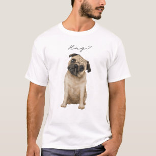 Camiseta Diseño de Pug Hug Cute Love Pugs