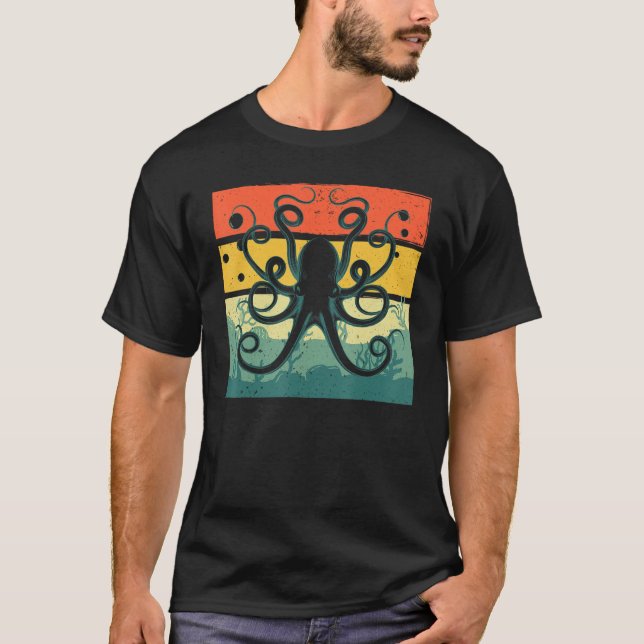 Camiseta Diseño De Pulpo Guay Para Hombres Mujeres Niños Vi (Anverso)