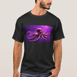 Camiseta Diseño de pulpos morados