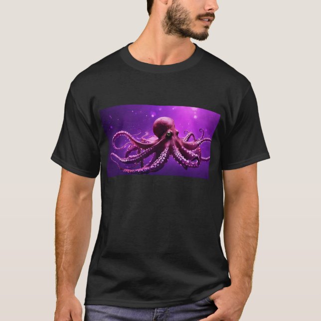 Camiseta Diseño de pulpos morados (Anverso)