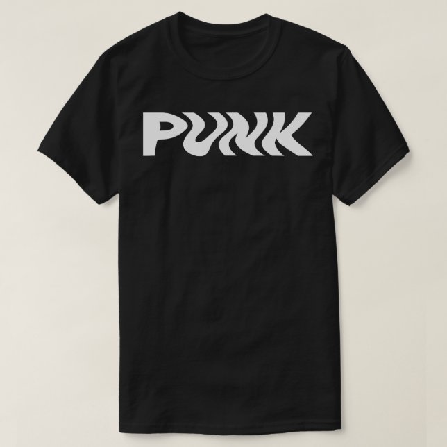 Camiseta diseño de punk ondulado (Diseño del anverso)