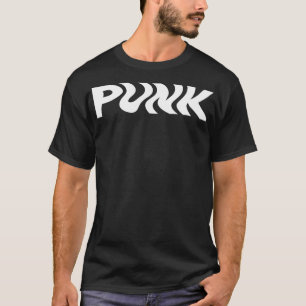 Camiseta diseño de punk ondulado