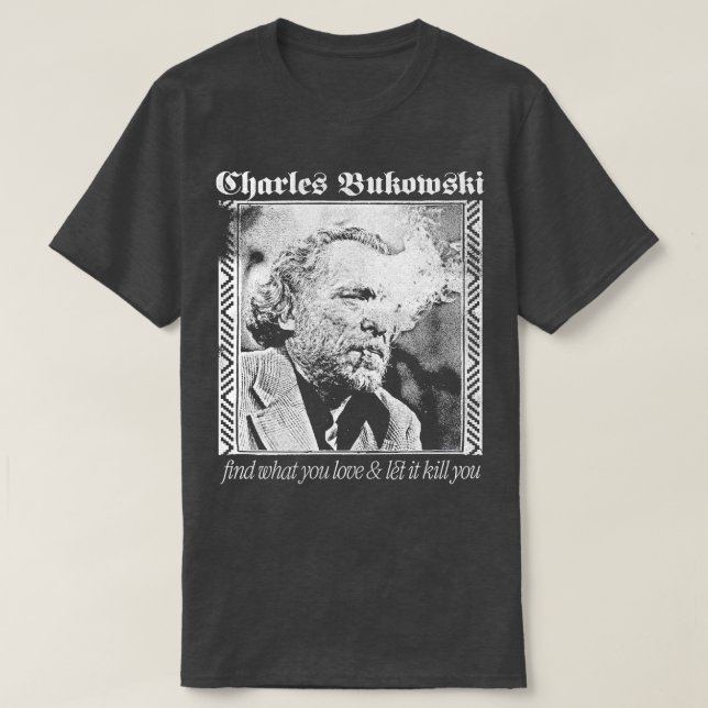 Camiseta Diseño de punkstyle estético Charles Bukowski (Diseño del anverso)