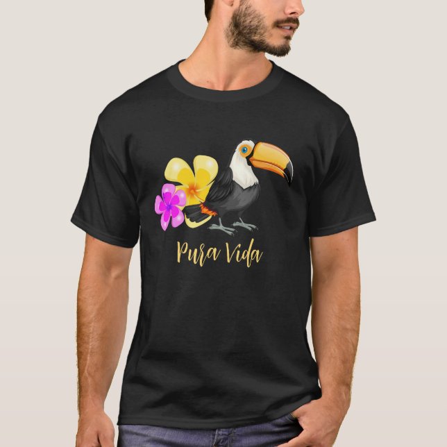 Camiseta Diseño de Pura Vida Tropical Toucan (Anverso)