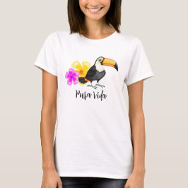Camiseta Diseño de Pura Vida Tropical Toucan