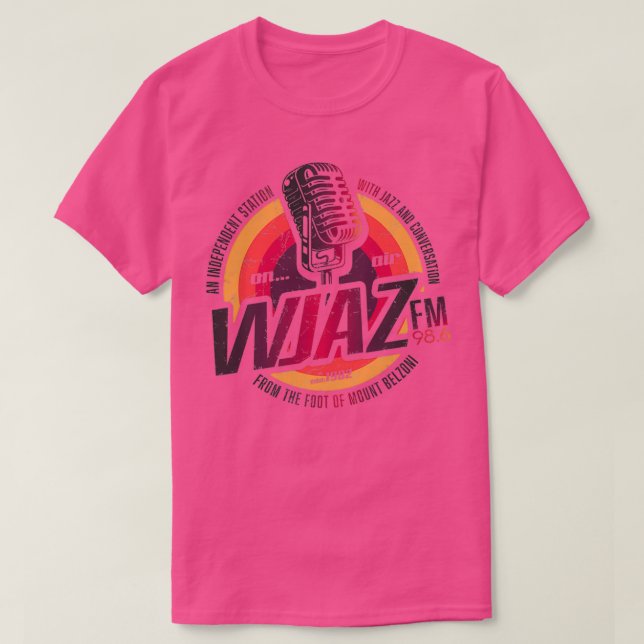 Camiseta Diseño de radio vintage WJAZ (Diseño del anverso)