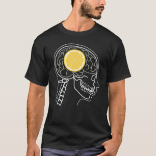 Camiseta diseño de radiografía de cerebro de LIMÓN