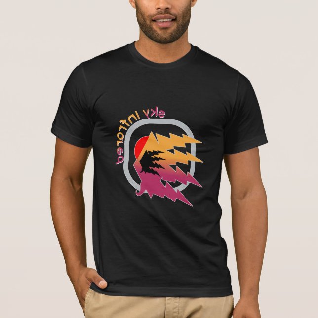Camiseta Diseño de ráfaga de relámpagos interiores del ciel (Anverso)