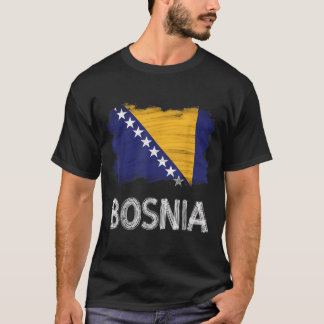 Camiseta Diseño de raíces bosnias bandera de Bosnia y Herze