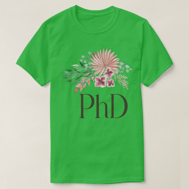 Camiseta Diseño de ramo floral bohemio Phd (Diseño del anverso)