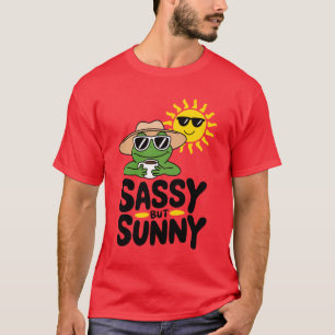 Camiseta Diseño de rana fresca pero soleada - Gracioso café
