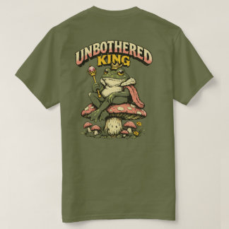 Camiseta diseño de rana relajada “Rey imperturbable”