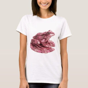 Camiseta Diseño de rana rosa moderna PINK FROG