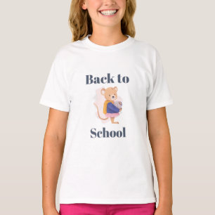Camiseta diseño de ratón de regreso a la escuela