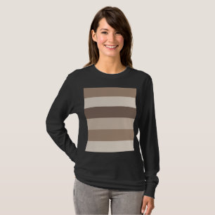Camiseta Diseño de rayas en tonos neutros de tierra