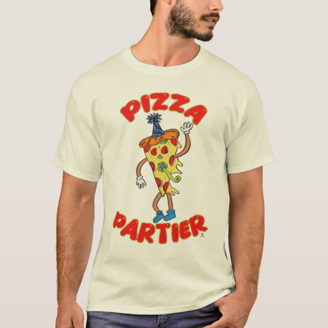 Camiseta Diseño de rebanada de Personalizado divertida Pizz (Anverso)