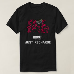 Camiseta Diseño de recarga para jugador de juego de neón