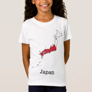 Camiseta Diseño de recuerdo con bandera japonesa dentro del