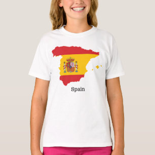 Camiseta Diseño de recuerdo con la bandera de España dentro