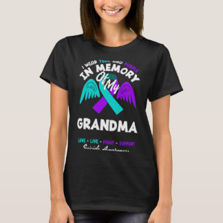 Camiseta Diseño de recuerdo de la abuela en verde turquesa
