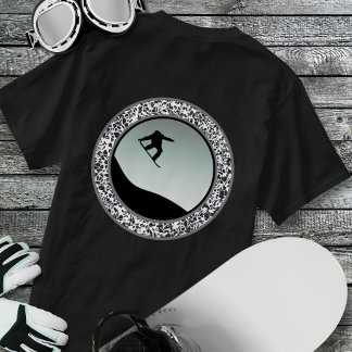 Camiseta Diseño de redondeo blanco y negro de bola de nieve