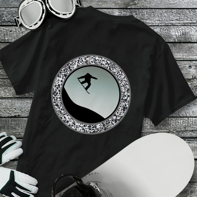 Camiseta Diseño de redondeo blanco y negro de bola de nieve (Subido por el creador)