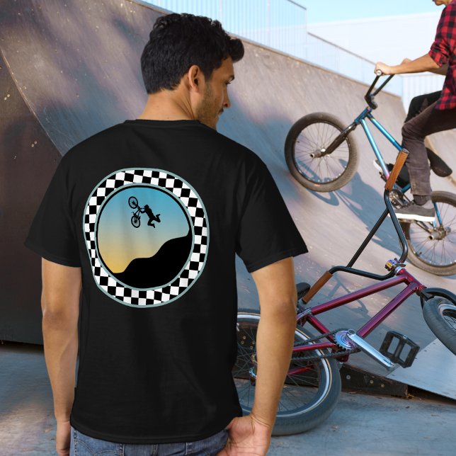 Camiseta Diseño de redondo de comprobación cruzada de moto  (Subido por el creador)