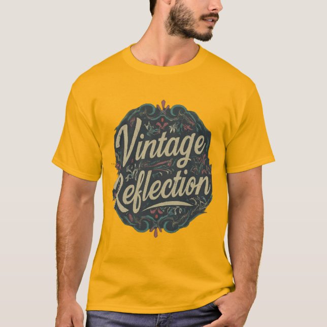 Camiseta Diseño de reflexión vintage (Anverso)